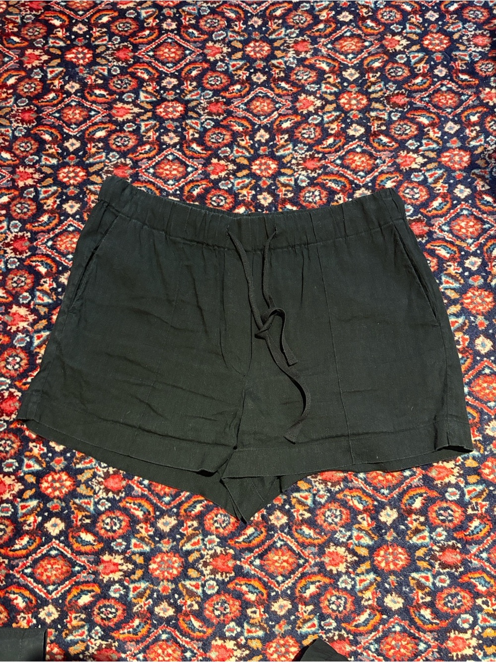 Aritzia Babaton Black High-Waist Drawstring Shorts